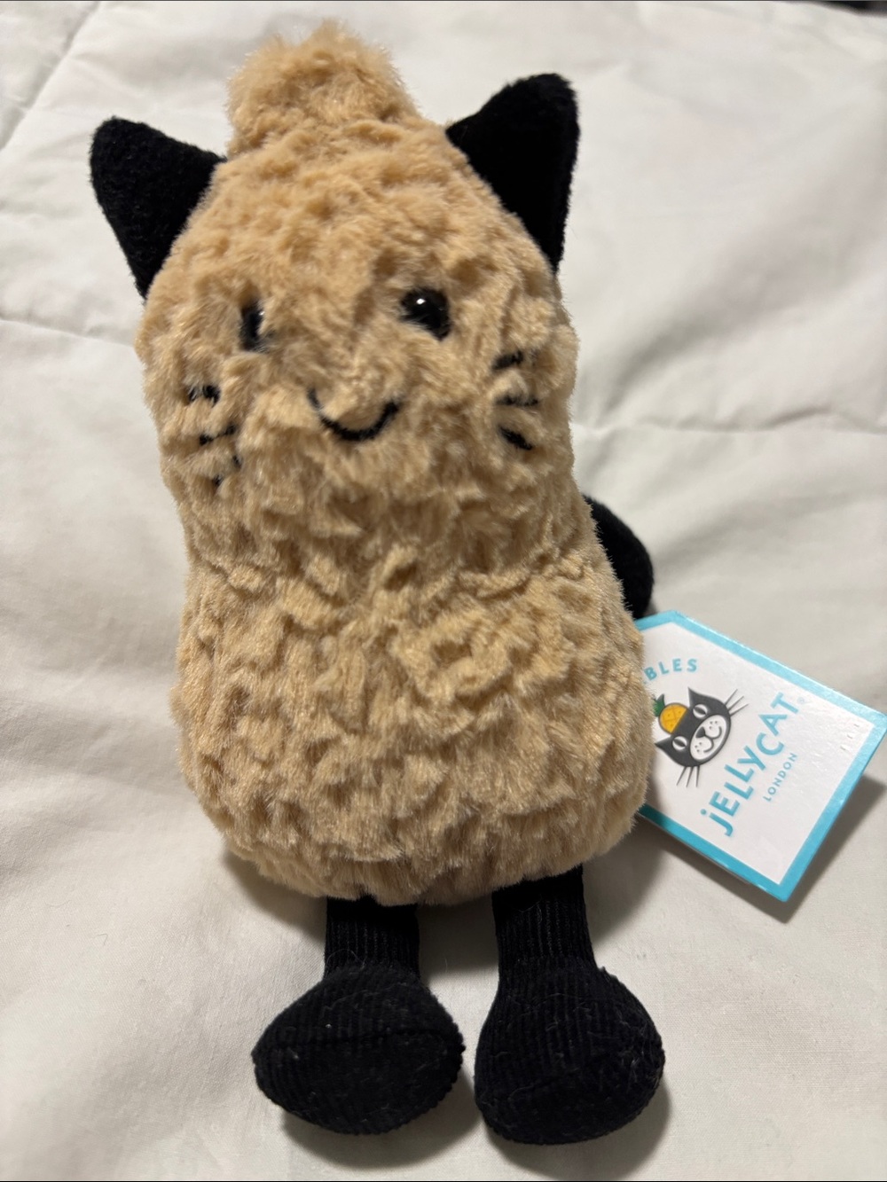 🐈⬛ Jellycat Official Amuseables Tan and Black Cat Peanut Outfit Plush Toy 🥜 - Picture 2 of 5